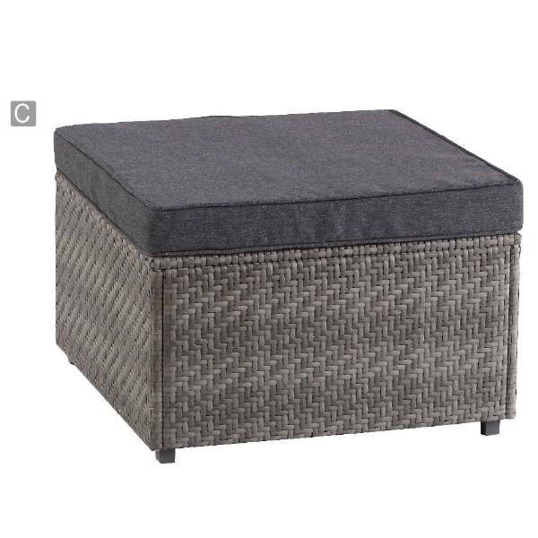 Rattan Sofa set with Ottoman - Image 2